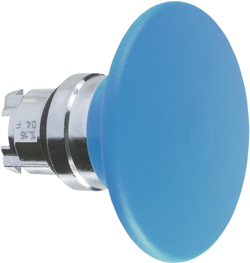Schneider Electric Harmony XB4, Mushroom push button head 60mm, metal, blue, 22mm, spring return ZB4BR6