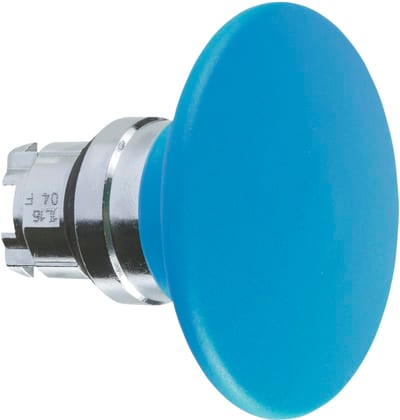 Schneider Electric Harmony XB4, Mushroom push button head 60mm, metal, blue, 22mm, spring return ZB4BR6