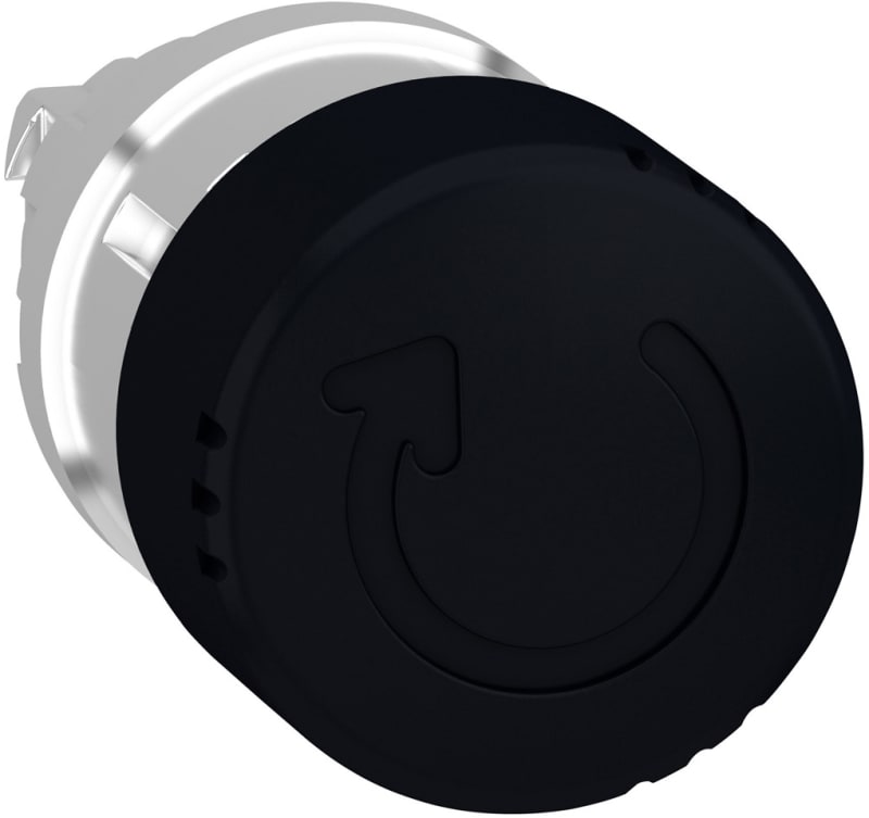 Mushroom Head Push/turn Black Ø30mm (ZB4BS42)