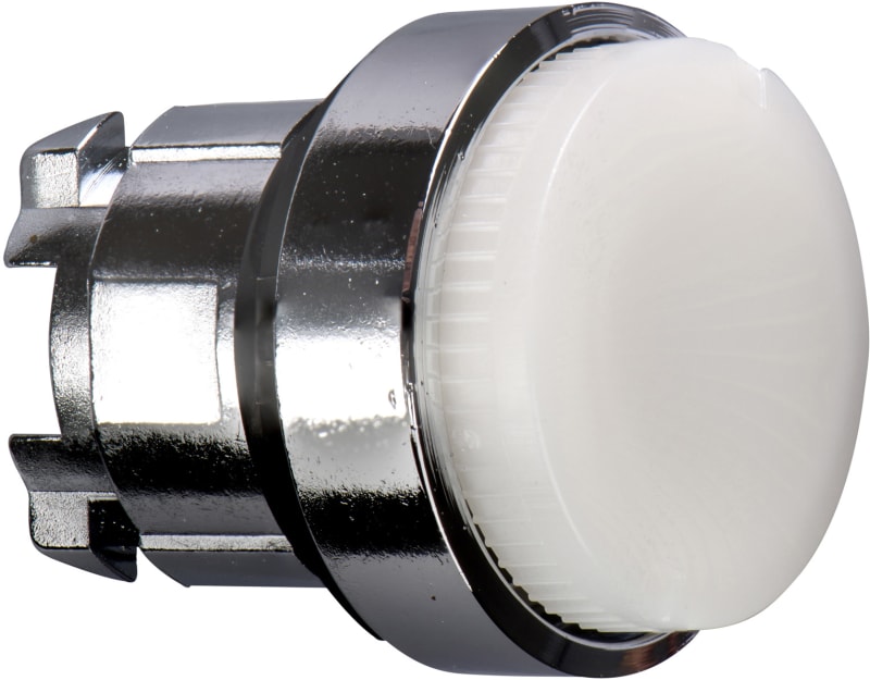Schneider Electric Harmony XB4 Illuminated Push-Button Head, Projecting, White LED (ZB4BW113)