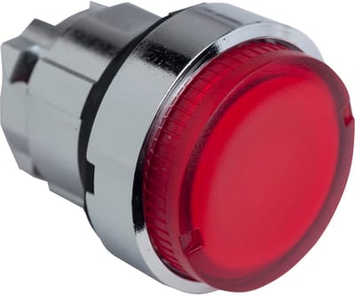 Schneider Electric Harmony XB4 Illuminated Push-Button Head, Projecting, Red, BA9s