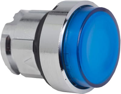 Schneider Electric Harmony XB4 Illuminated Push-Button Head, Projecting, Blue, BA9s