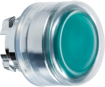 Illuminated Push-Button Head with Boot Green LED (ZB4BW533)