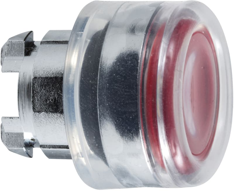 Illuminated push-button head red LED with boot (ZB4BW543)