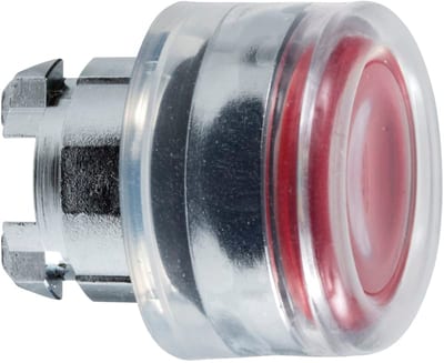 Illuminated push-button head red LED with boot (ZB4BW543)