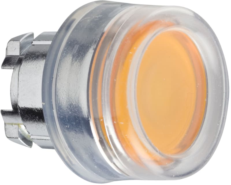 Illuminated push-button head yellow LED with boot (ZB4BW553)