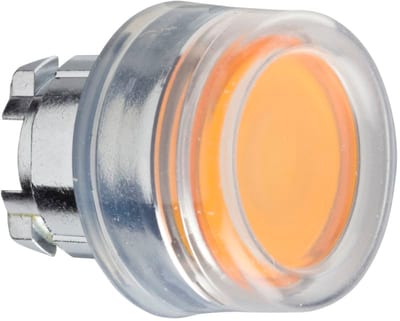 Illuminated push-button head yellow LED with boot