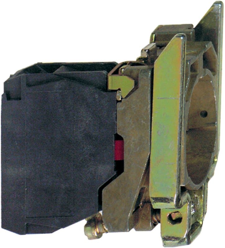Schneider Electric ZB4BZ102 Single contact block with body/fixing collar, metal, screw clamp terminal, 1 NC