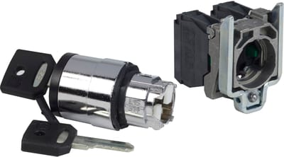 Schneider Electric XB4BG03 black selector switch Ø22 3-Position stay put 2NO 600V