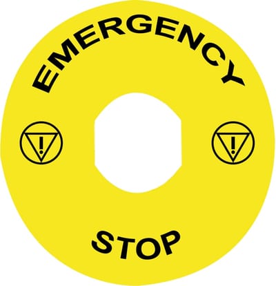Sign Ø90 MM Yellow (ZBY8330)