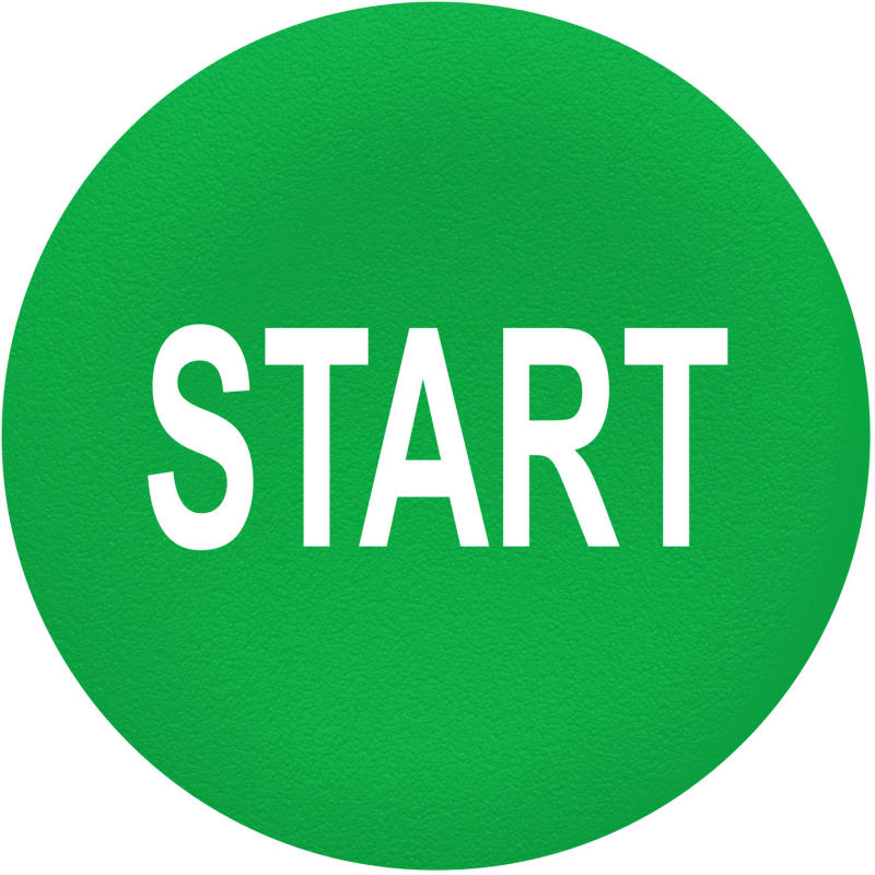 PUSH BUTTON CAP, "start" (ZBA333)