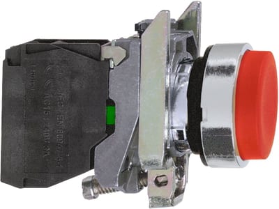 Schneider Electric Harmony XB4 Push-Button 22 mm Metal Projecting Red 1NC