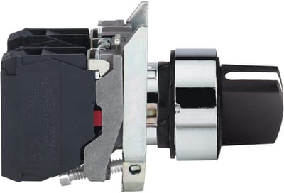 Schneider Harmony XB4 Selector Switch 3-Position 2NO Black 22mm