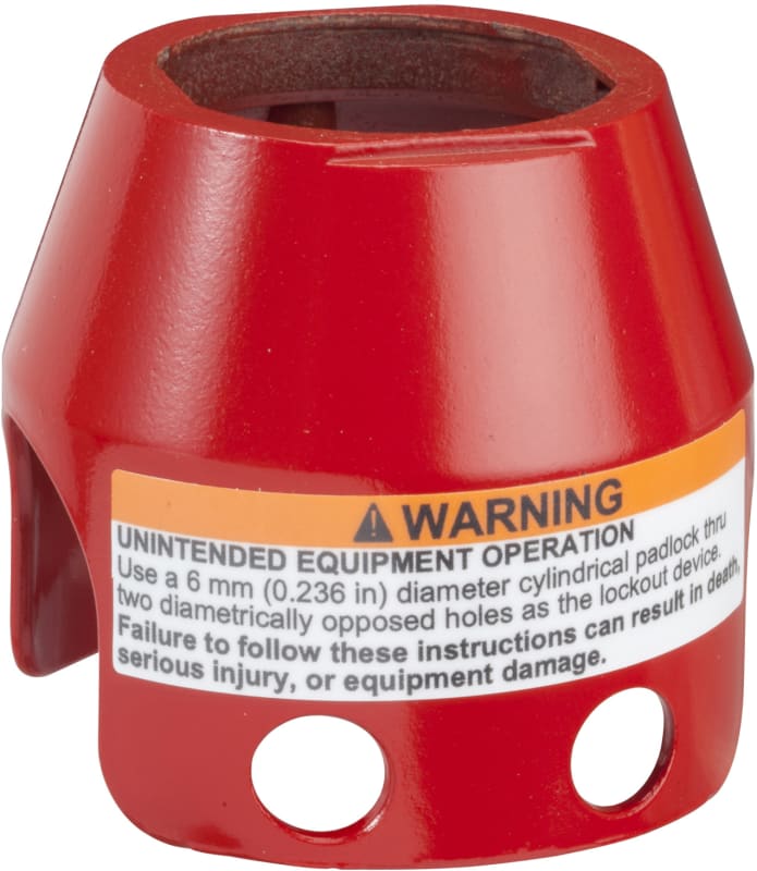 Schneider Electric ZBZ1604 red metal padlockable guard for Ø40 mushroom head