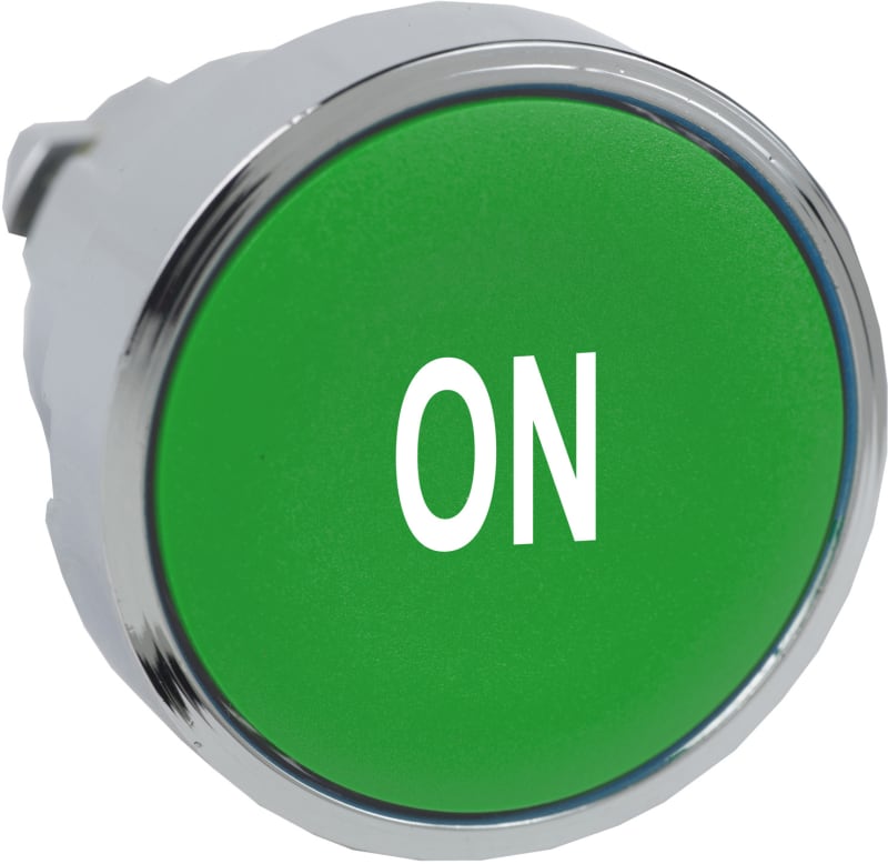 Telemecanique ZB4BP383 Pushbutton Head, Green, Booted (Protective Cap), for Harmony XB4 (metal)