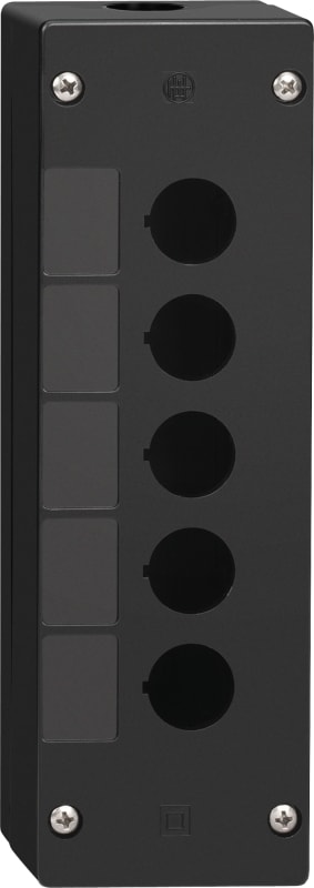 Schneider Electric XALG05 Empty Control Station, 5 Cut-Outs, Black, for Severe Environments