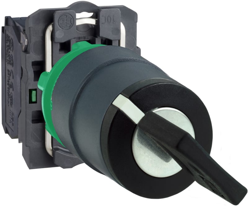 Selector switch 3 pos. return from h+v (XB5AD53)