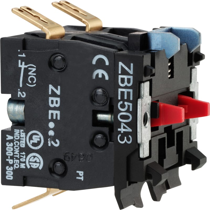 Telemecanique ZBE5023 Contact Block 1 NC, Faston Connectors, for Harmony XB4/XB5