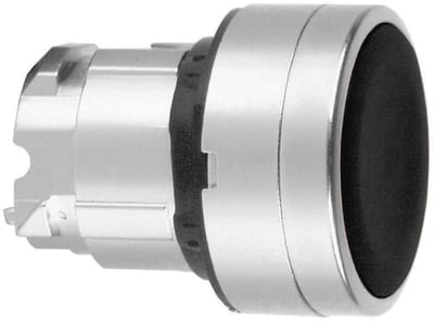 Push-button head, raised, black