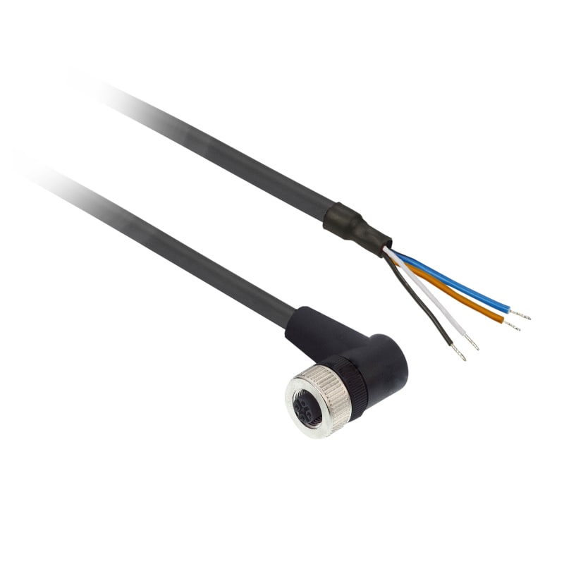 Telemecanique XZCP1241L25 Sensor Cable, M12 female angled, 4-pin, 25 m