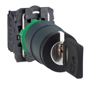 Key switch, key-out centre, 3-Pos