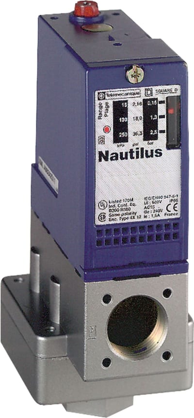 Telemecanique XMLA002A2S11 Pressure Switch, 0–2.5 bar