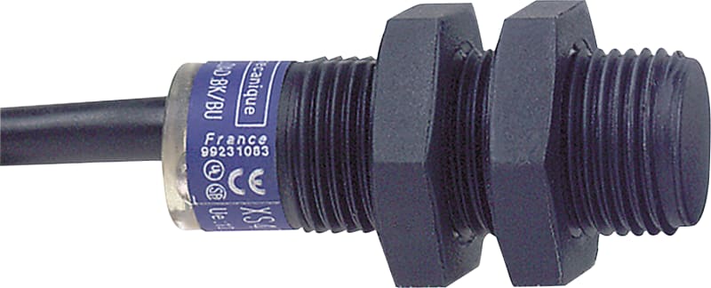 Telemecanique OsiSense XS4P12PA340L1 Inductive Proximity Sensor — M12 barrel, Sn 4 mm, PNP, NO, pre-wired cable