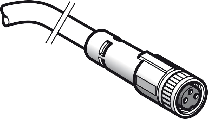 Telemecanique XZCP0566L15 Sensor Cable, M8 female straight, 3-pin, PUR, 15 m