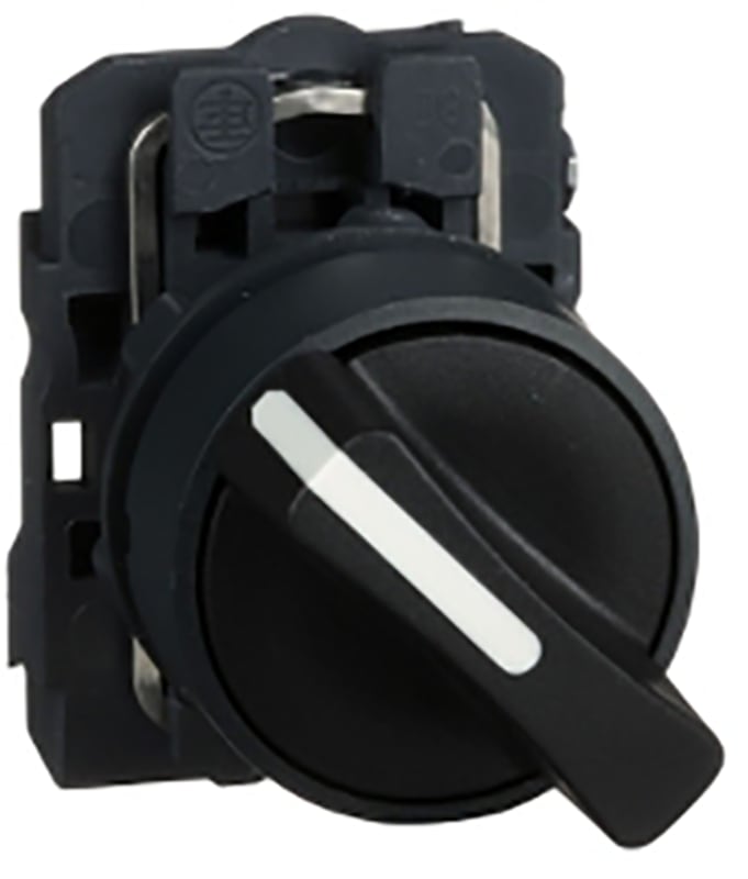 Schneider Electric XB5AD21 Selector switch, plastic black, Ø22, 2 positions, stay put, 1 NO