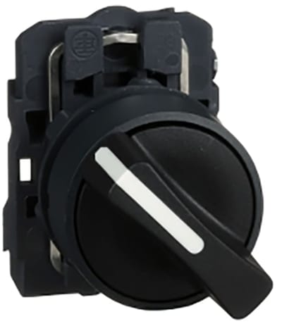 Schneider Electric XB5AD21 Selector switch, plastic black, Ø22, 2 positions, stay put, 1 NO