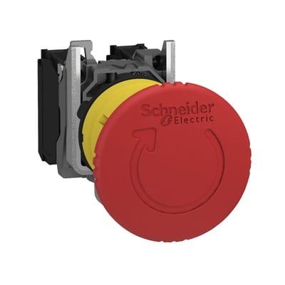 Schneider Electric Harmony XB5 Emergency Stop Pushbutton Turn-to-Release 1 NC EN418