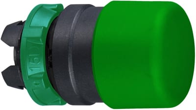 Mushroom push-button head green Ø30mm