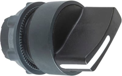 Schneider Electric ZB5AD4 black selector switch head Ø22 2-Position spring return