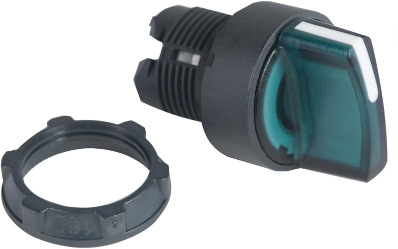Selector switch with LIGHT 2ST.GREEN LED (ZB5AK1233)