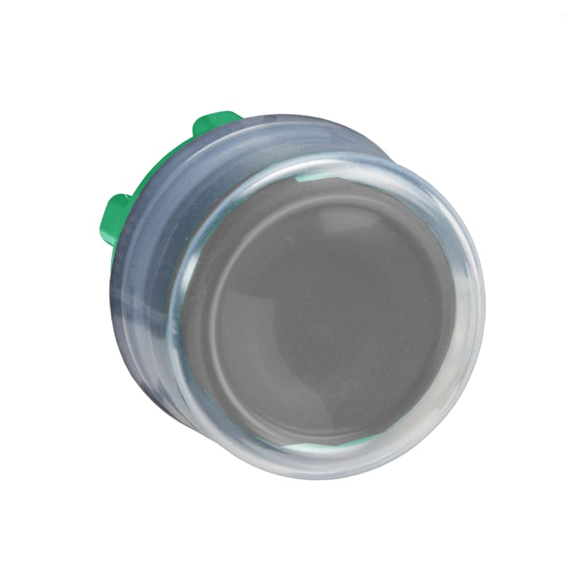Schneider Electric ZB5AP2 Harmony XB5 Push-Button Head — Ø22 mm, Black, projecting, spring return, non-illuminated, plastic bezel, booted