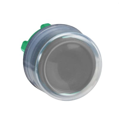 Schneider Electric ZB5AP2 Harmony XB5 Push-Button Head — Ø22 mm, Black, projecting, spring return, non-illuminated, plastic bezel, booted