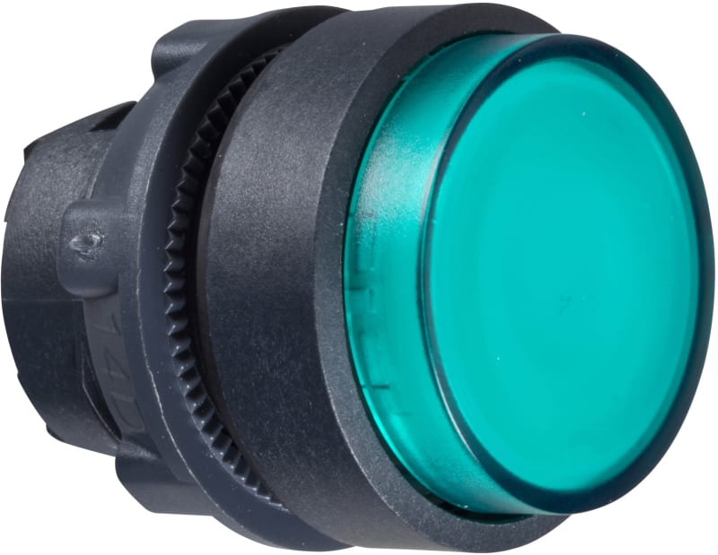 Schneider Electric Harmony XB5 Illuminated Push-Button Head, Projecting, Green LED (ZB5AW133)
