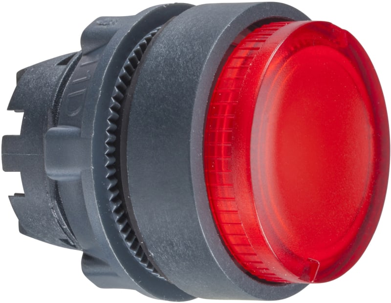 Illuminated push-button head, raised, red LED (ZB5AW143)