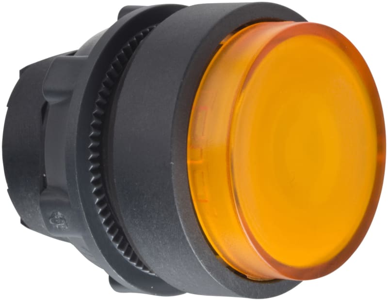 Illuminated push-button head, raised, yellow LED (ZB5AW153)