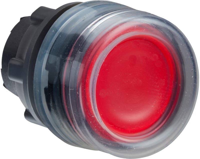 Illuminated push-button head red LED with boot (ZB5AW543)
