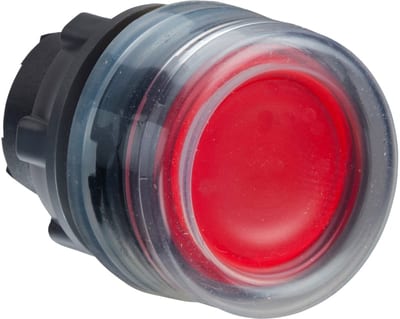 Illuminated push-button head red LED with boot (ZB5AW543)