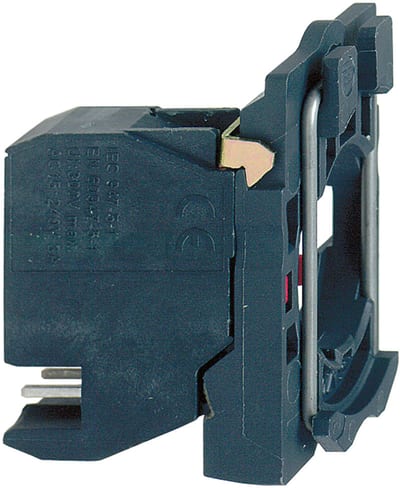 Schneider Electric single contact block with body/fixing collar 1NO plug-in connector ZB5AZ1014