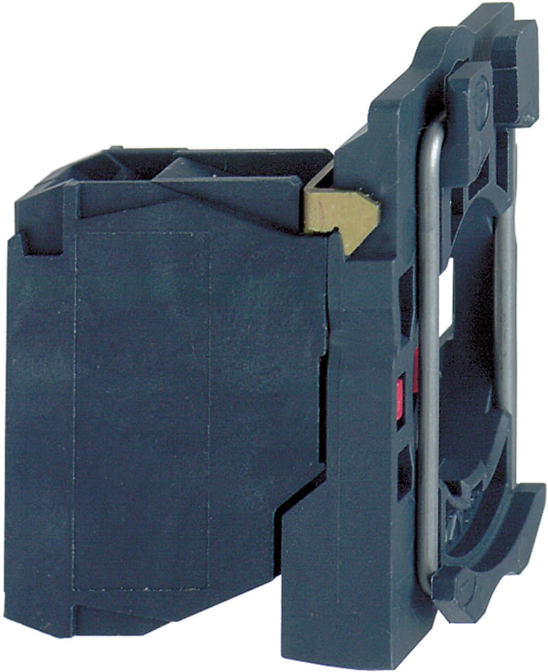 Schneider Electric Single contact block with body/fixing collar, plastic, screw clamp terminal, 1 NO + 1 NC ZB5AZ105
