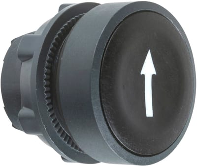 Schneider Electric ZB5AA335 Push button head, plastic, flush, black, Ø22, spring return, marked DOWN ARROW