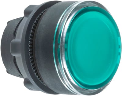 Push-Button Head Green TRANSP.F/E