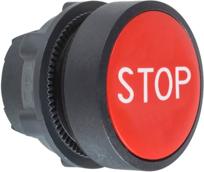 Schneider Electric ZB5AA434 red flush pushbutton head Ø22 spring return "STOP