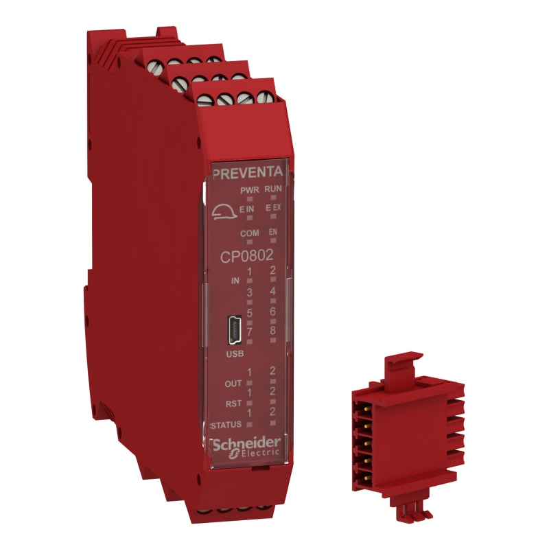 Schneider Electric Safety Controller CPU screw term. combined with backplane expansion connector XPSMCMCP0802BC