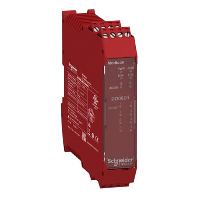 Schneider Electric 8 digital output PL c, SIL1 expansion modules with screw term XPSMCMDO0008C1