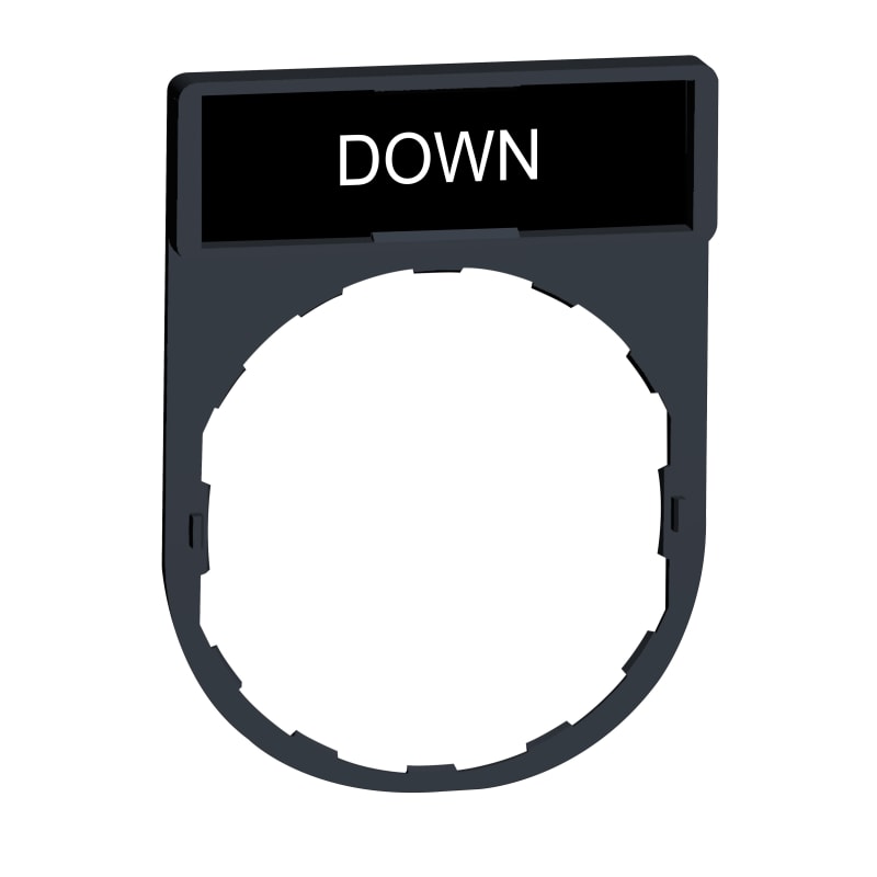 Schneider Electric Sign Holder with Sign 30x40 mm, English (ZBY2308)