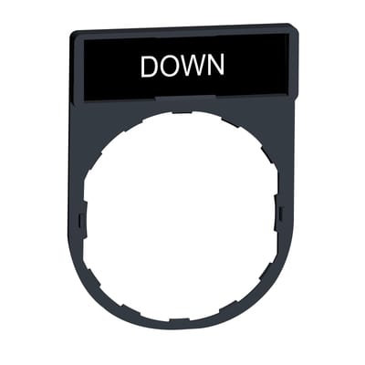 Schneider Electric Sign Holder with Sign 30x40 mm, English
